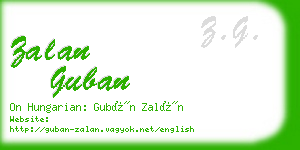 zalan guban business card